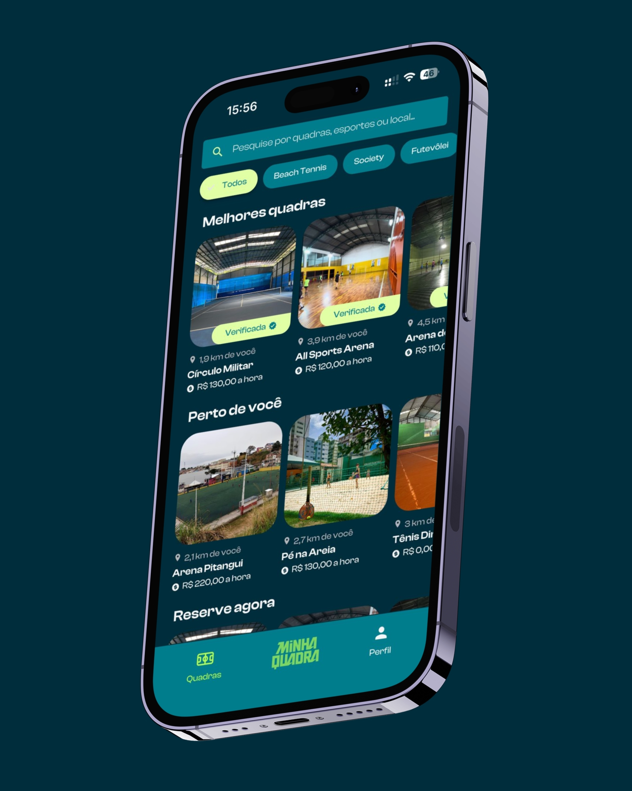 Encontre quadras perto de mim